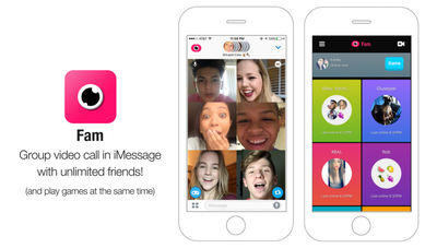 Fam可能会将电视节目和游戏添加到其iPhone群组视频应用中